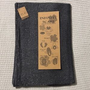 C.C Gray with specks of sparkle Infinity Scarf